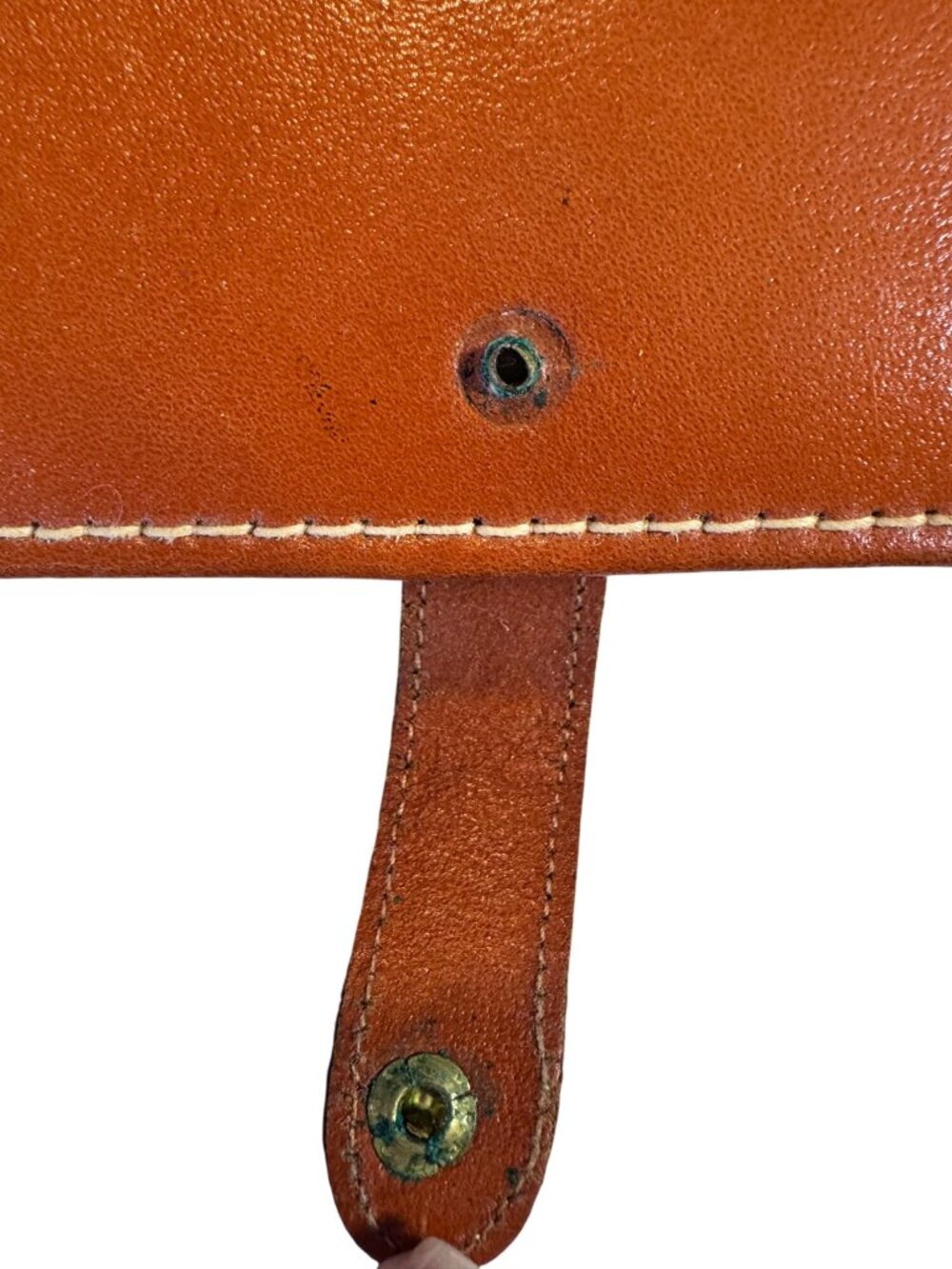 Vintage Mid Century Leather Necktie Travel Case Organizer Plaid Lining - Picture 5 of 13